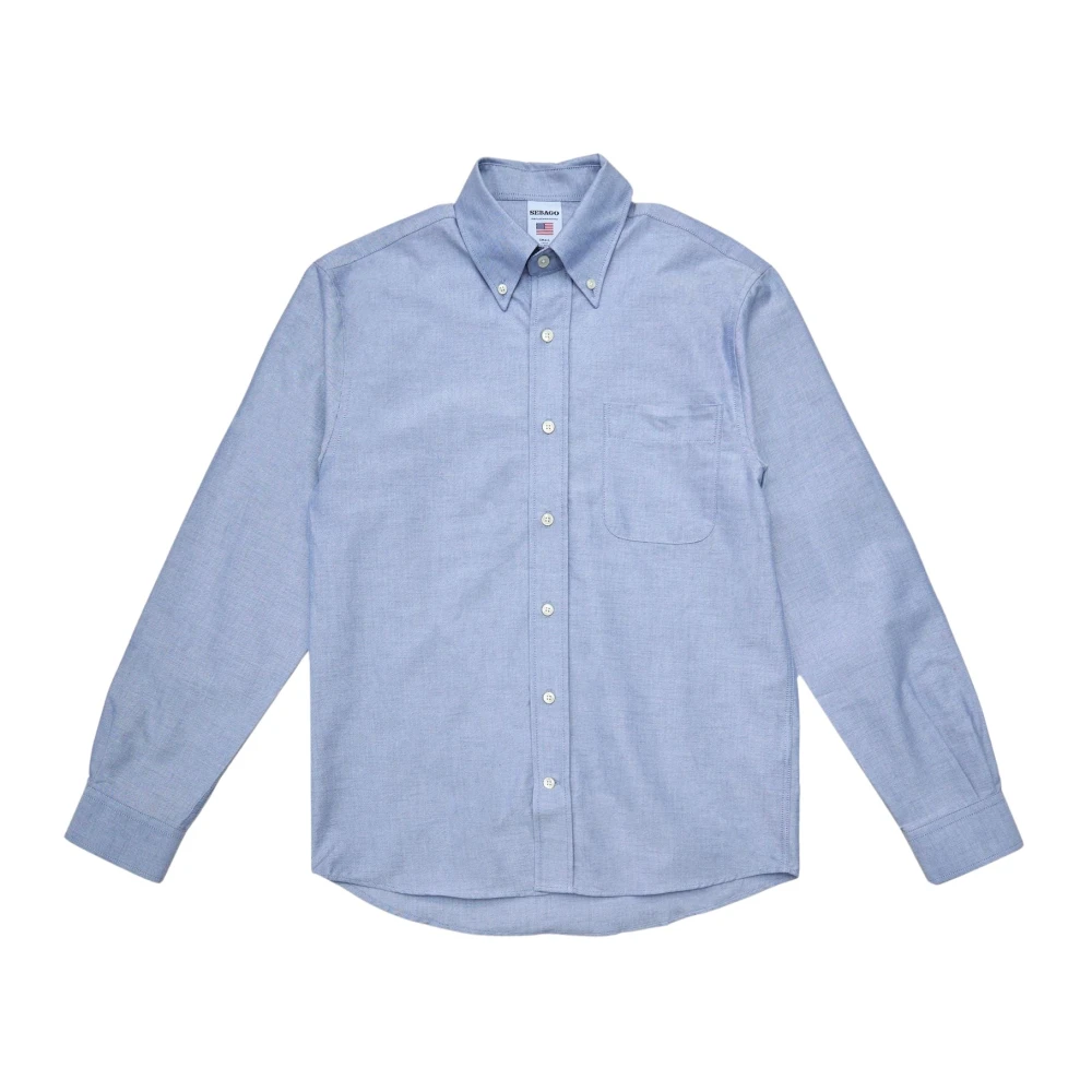 Sebago Men's Blue Casual Shirts, Xl, Whaleback Oxford Shirt