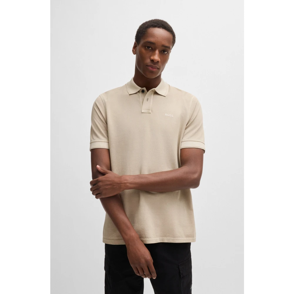 Boss Klassiek Poloshirt Beige Heren