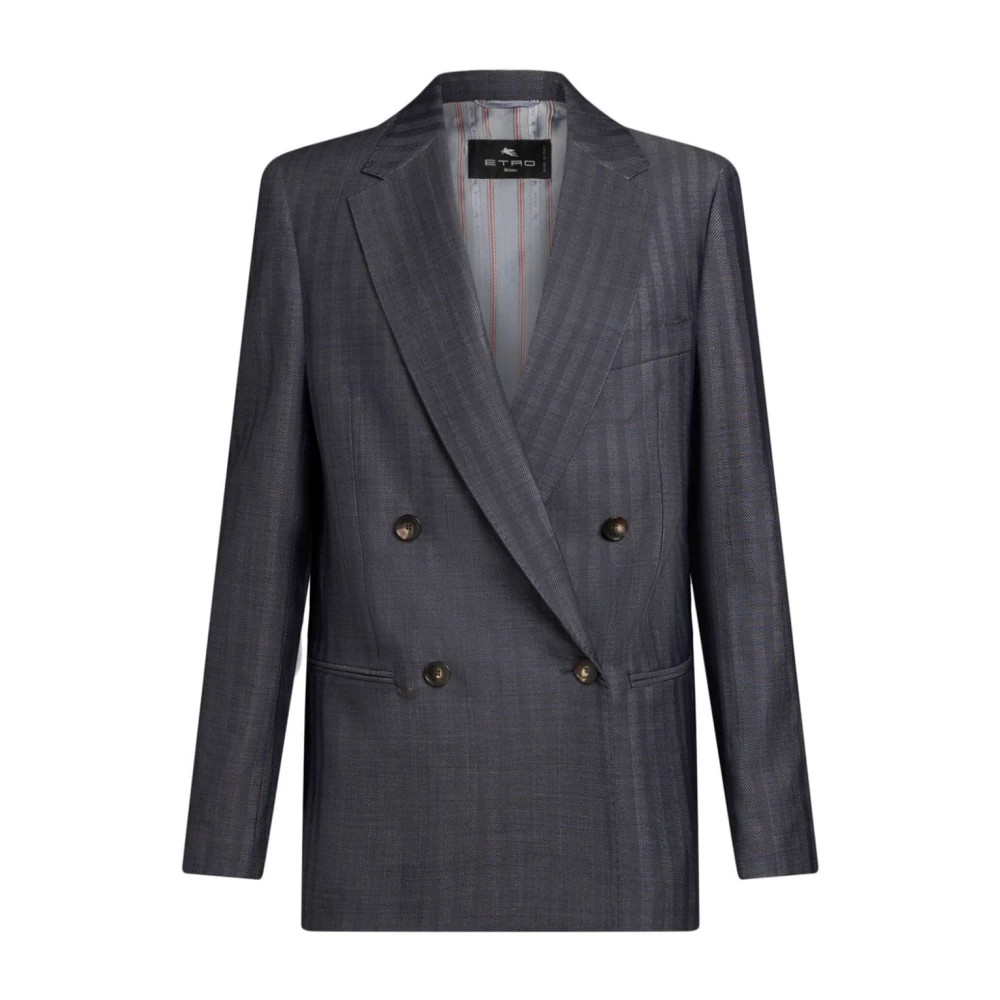 ETRO Blauwe MW Jas voor Mannen Blue Dames