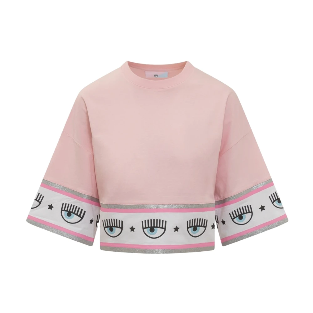 Chiara Ferragni Collection 3 4 Mouw T-Shirt Pink Dames