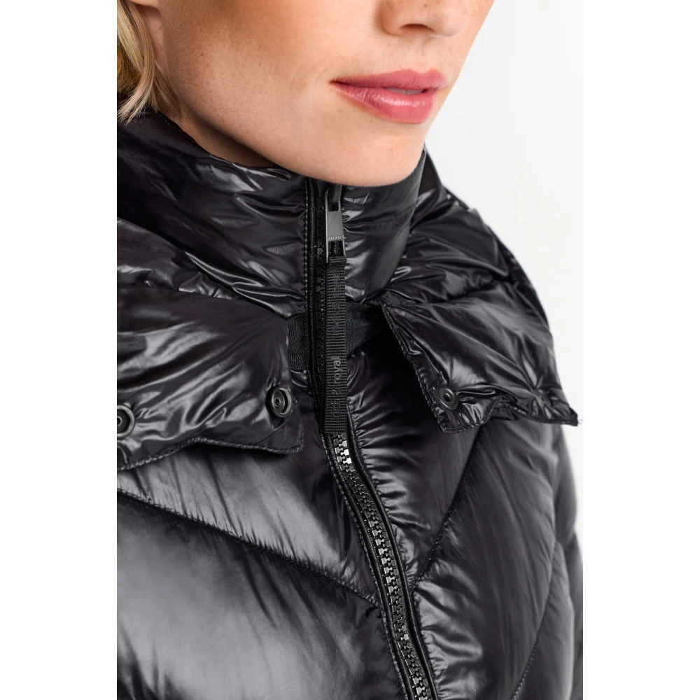 Rich & Royal Lange Pufferjas voor Extra Warmte Black Dames