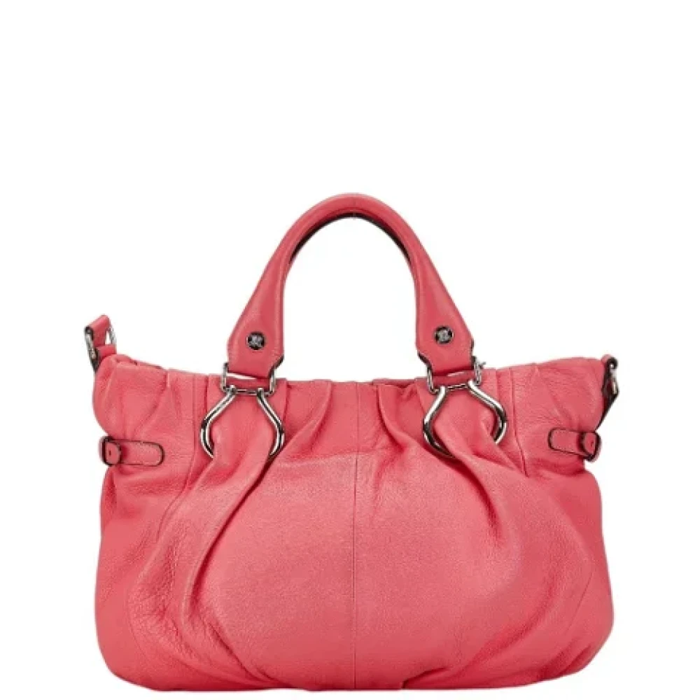 Celine Vintage Pre-owned Leather celine-bags Pink Dames