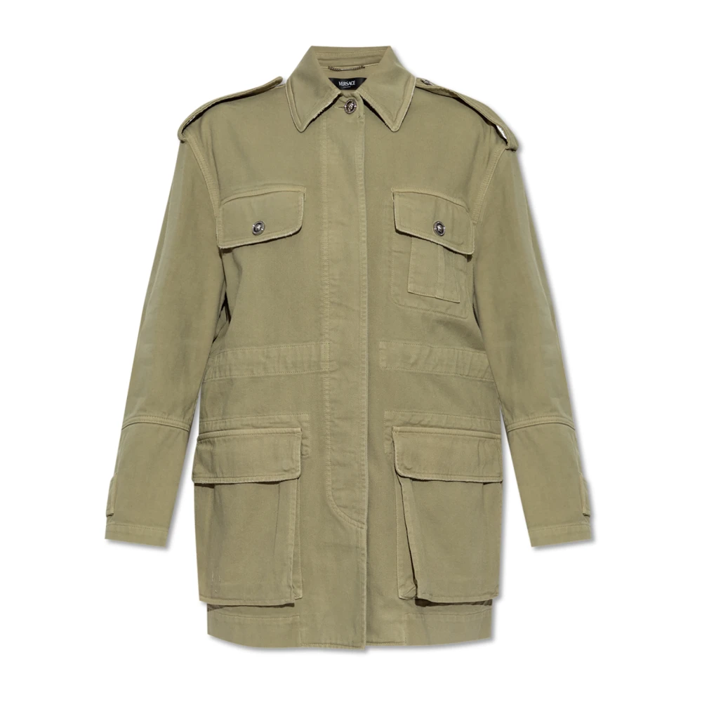 Versace Jas met kraag Green Dames