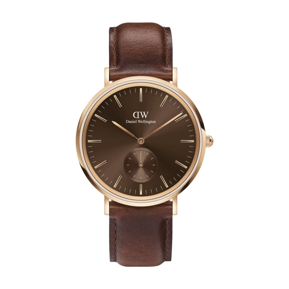 Daniel Wellington Women's Brown Rose Gold Multi-Eye Watch