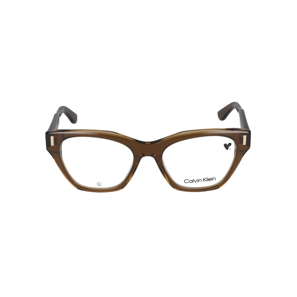 Calvin Klein Women's Brown Glasses, 52 Mm, Geometric Eyeglasses
