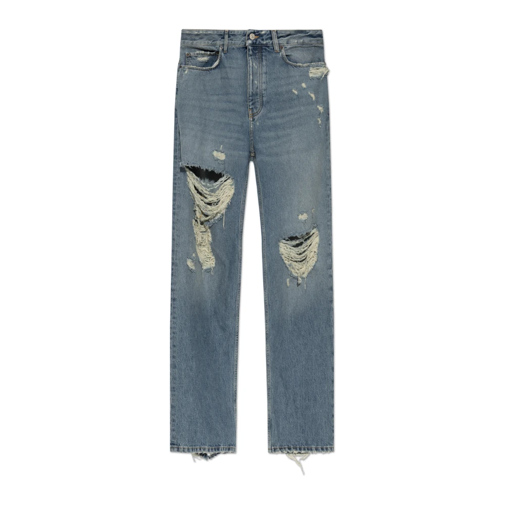 Balenciaga Distressed Effect Jeans Blue Dames