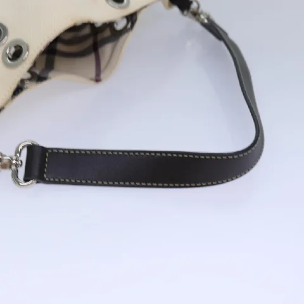 Burberry Vintage Pre-owned Canvas shoulder-bags White Dames