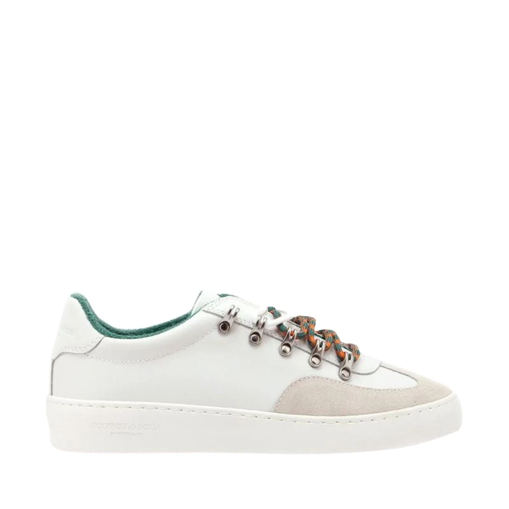 Scotch & Soda Leather Sneakers Heren Schoenen Wit