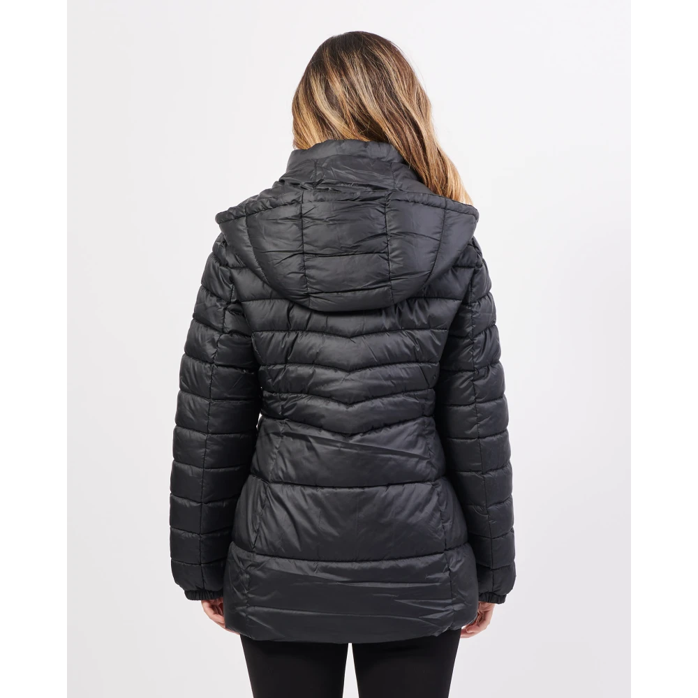 Gerry Weber Gewatteerde capuchonjas zwart Black Dames