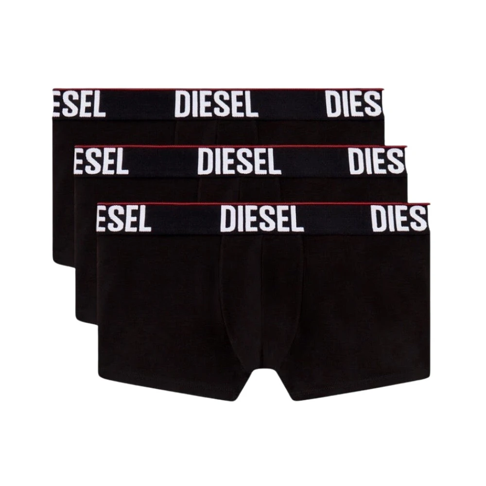 Diesel Herr Svart Underkläder S, Bomull, 3-Pack Tonal Boxers Sportig Stil