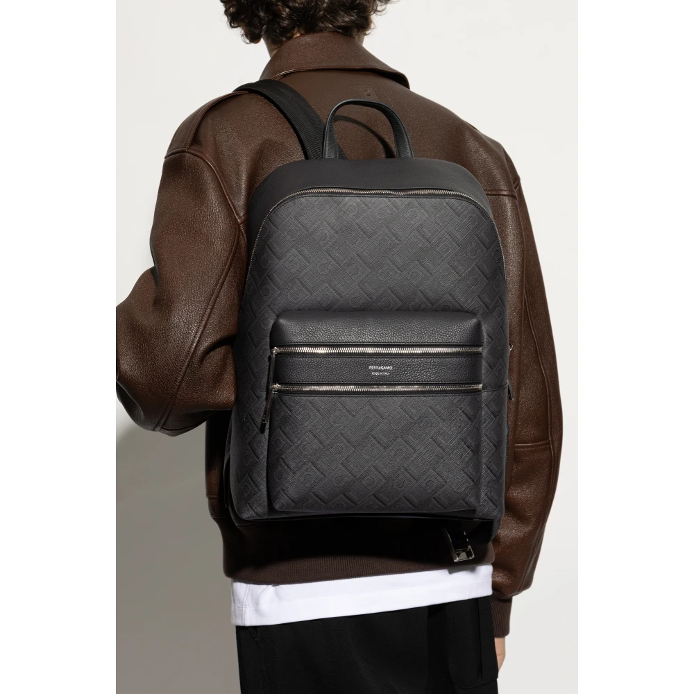 Salvatore Ferragamo Rugzak met monogram Gray Heren