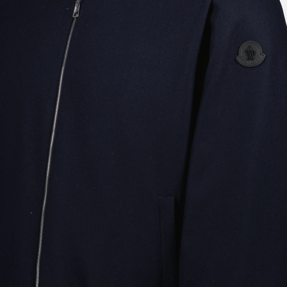 Moncler Omkeerbare Bomberjack Blauw Beige Blue Heren
