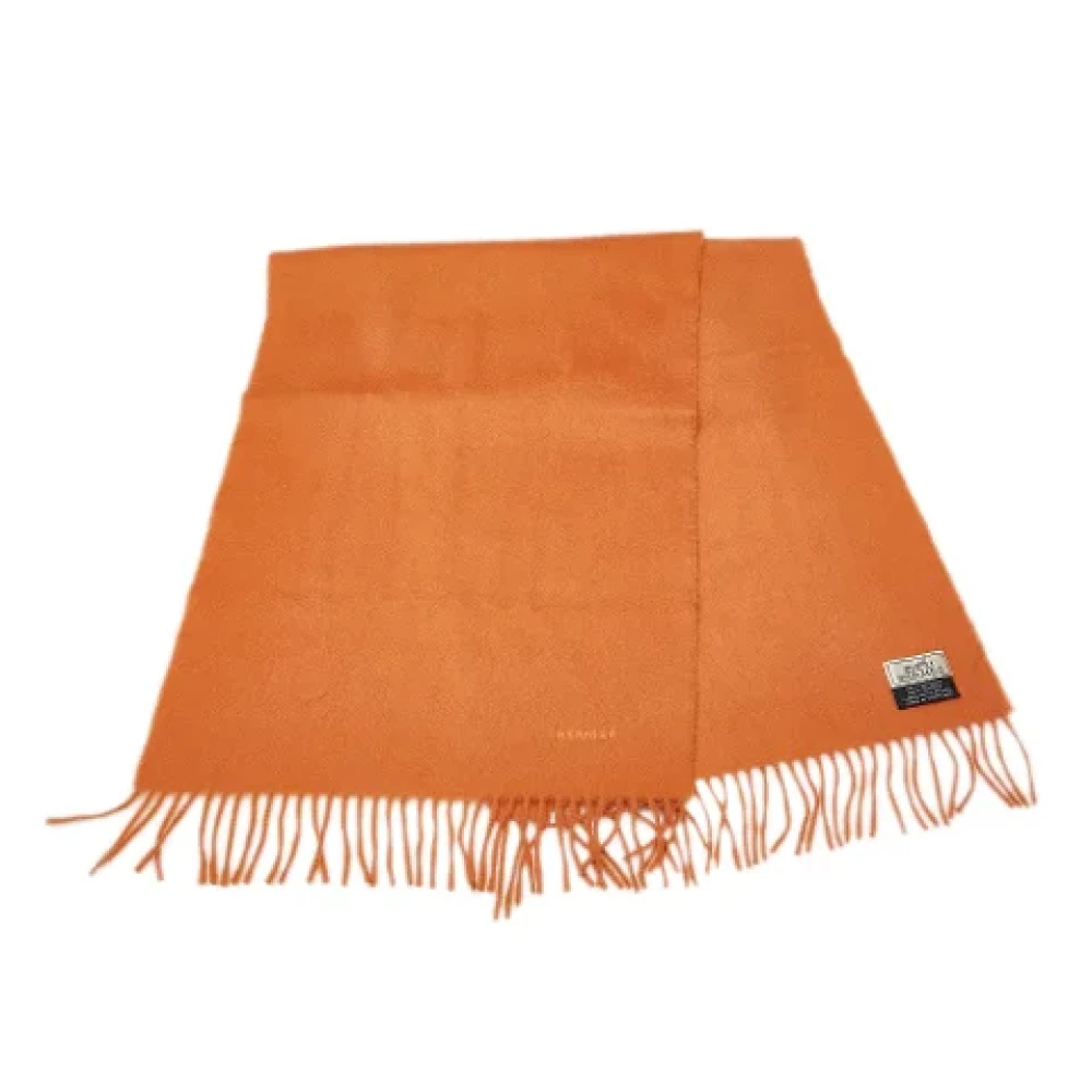 Hermès Vintage Pre-owned Wool scarves Orange Dames