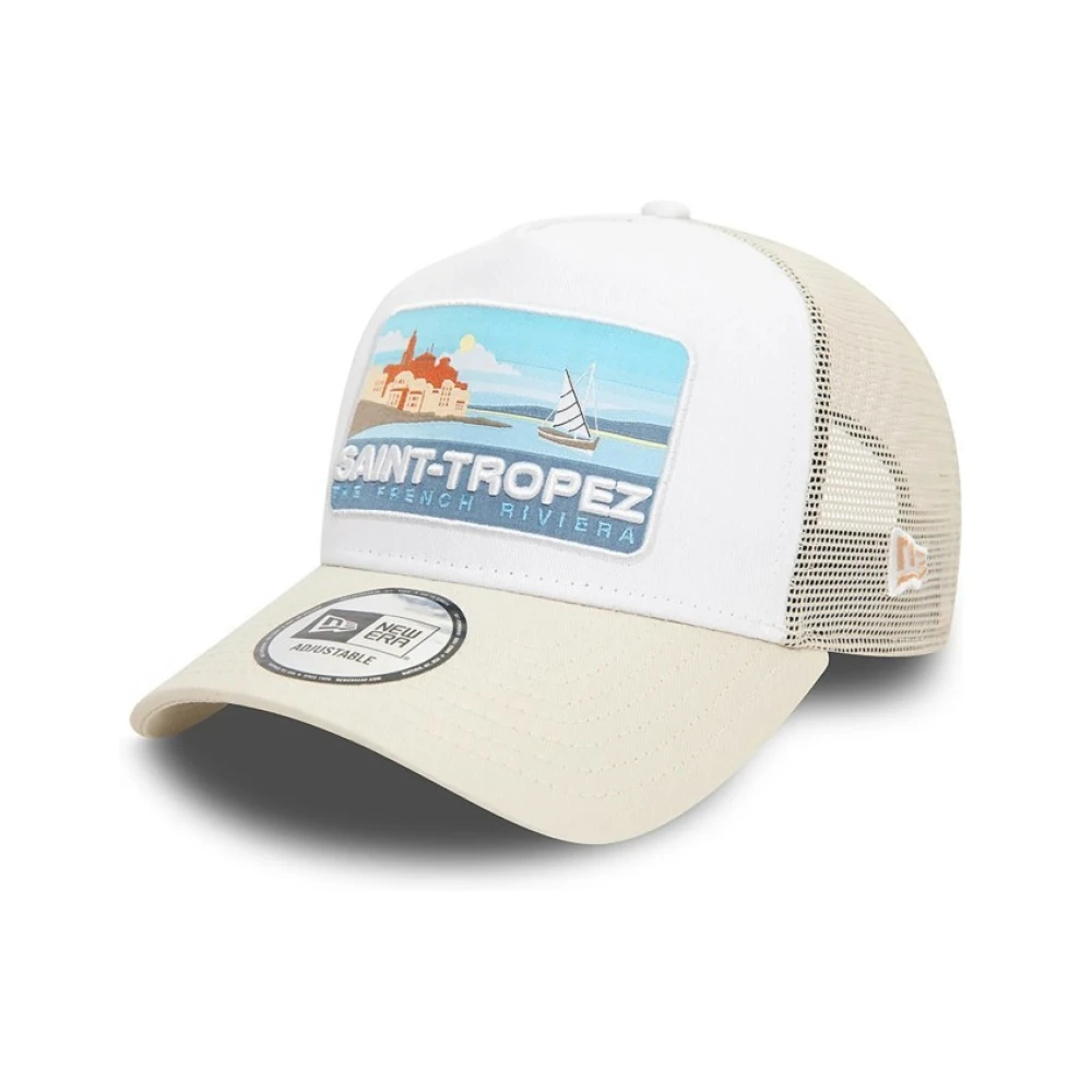 new era Witte St Tropez Zomer Trucker Hoed Multicolor Heren
