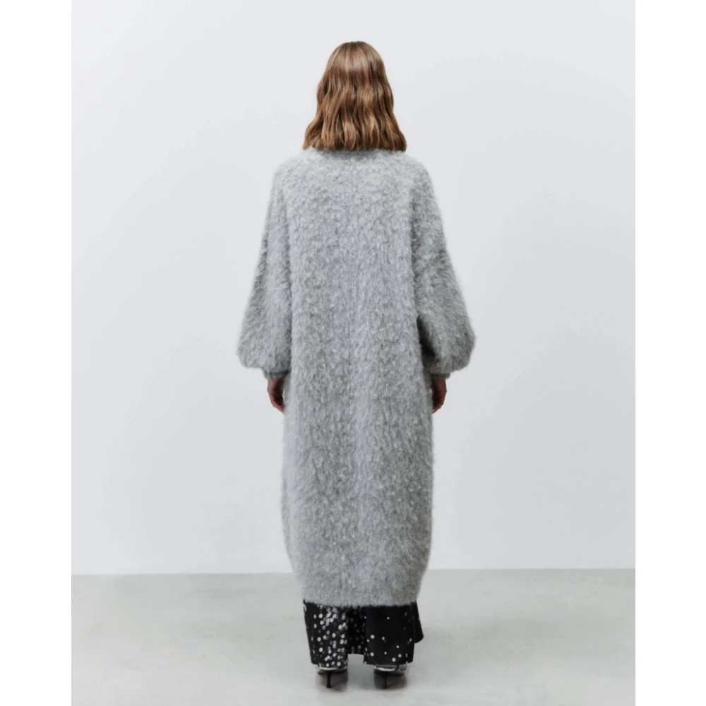 Alysi Lange Alpaca Vest Gray Dames