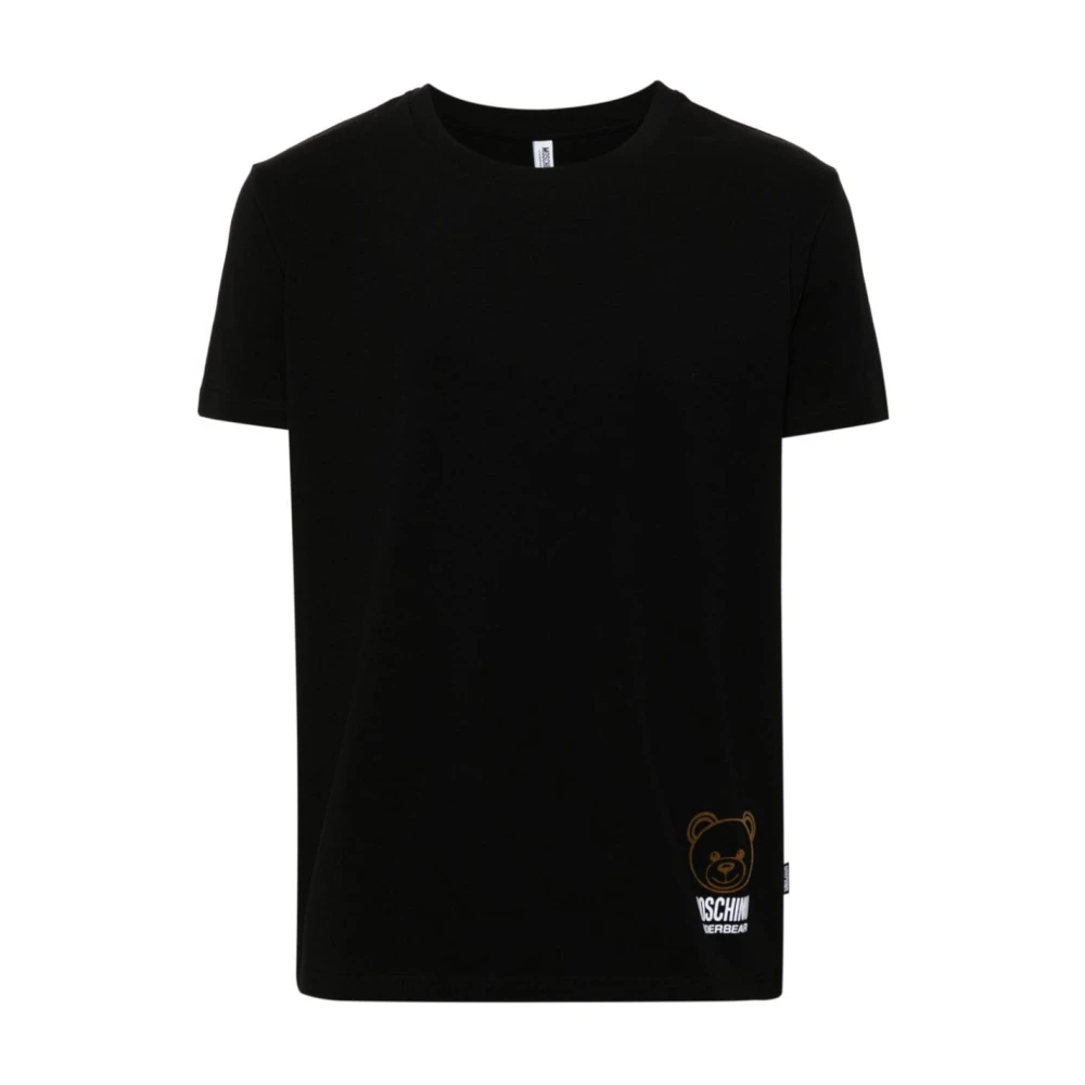 Moschino Logo T-shirt Zwart Teddybeer motief Black Heren