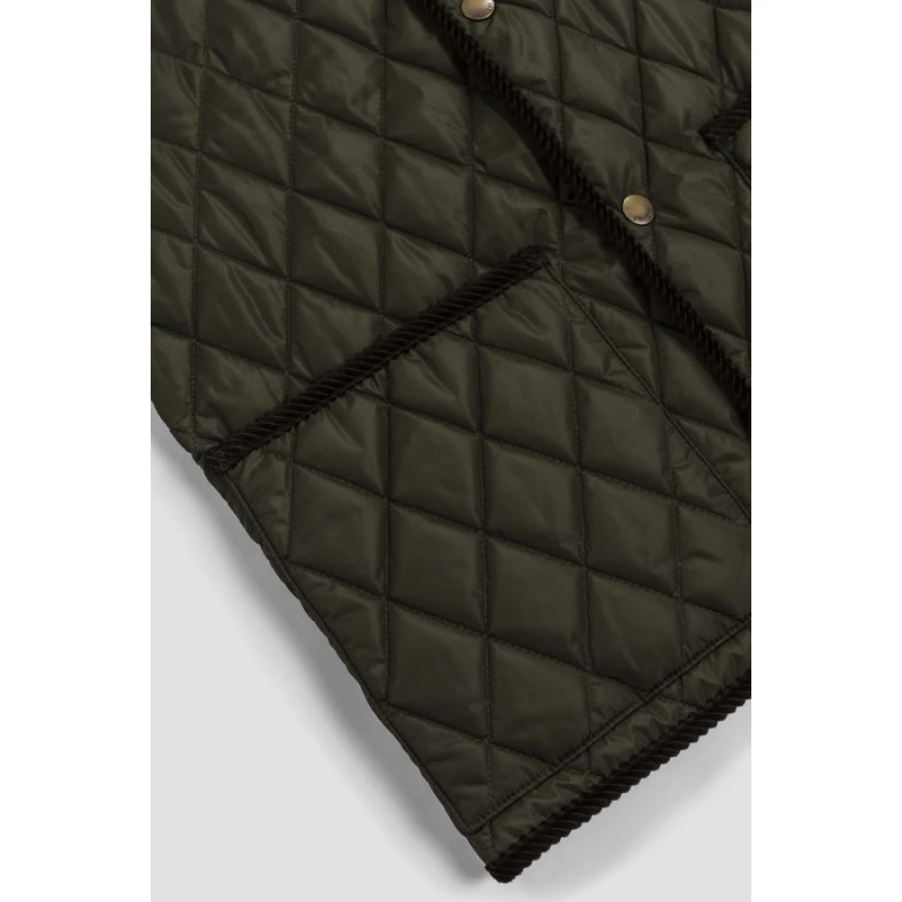 Burberry Gewatteerde mouwloze vest met ruitvoering Green Heren