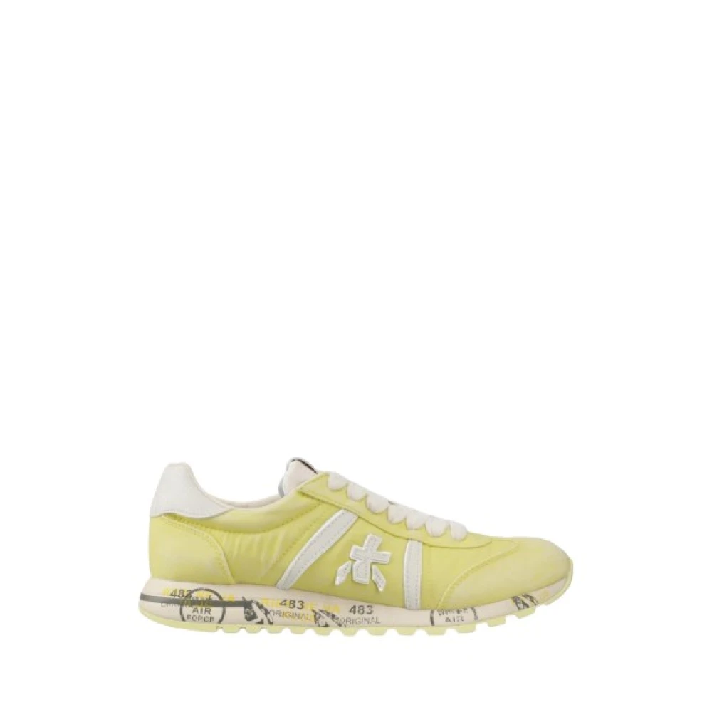Premiata Lucy Sneakers in suède en stof Dames Schoenen Geel