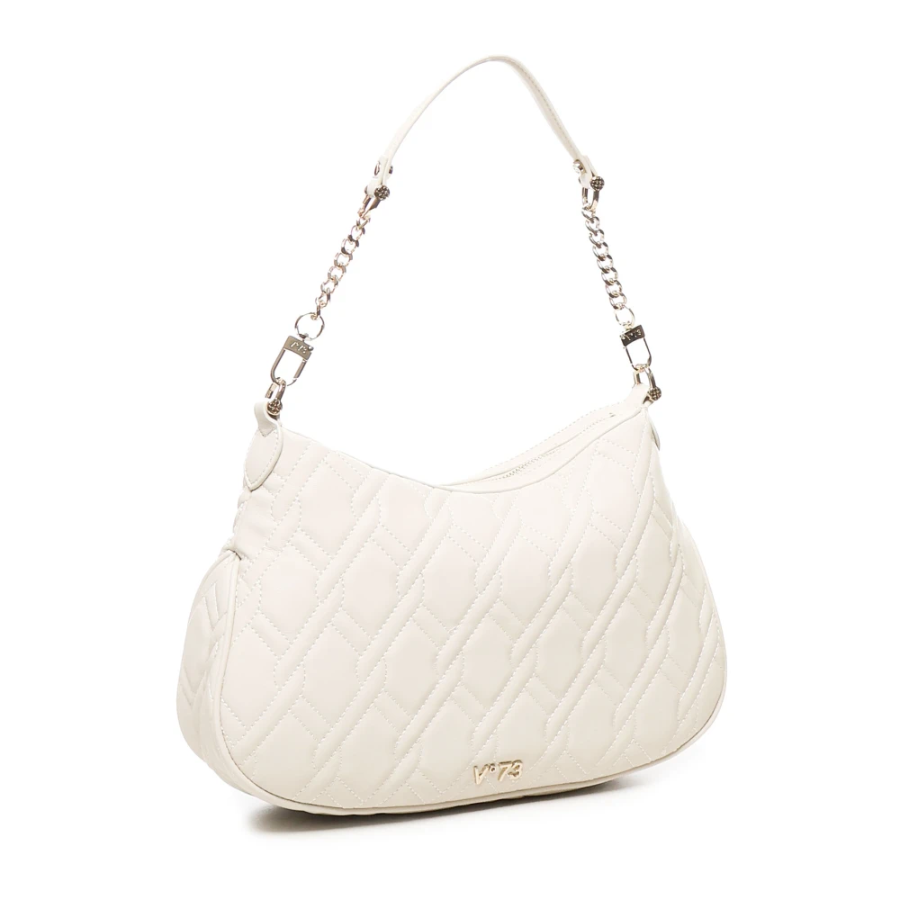 V73 Witte Gewatteerde Tas met Ritssluiting White Dames