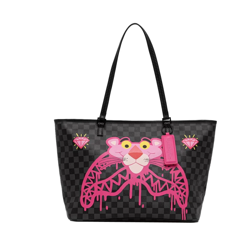 Sprayground Women's Black Shopping Bags, One Size, Checkerboard Tote