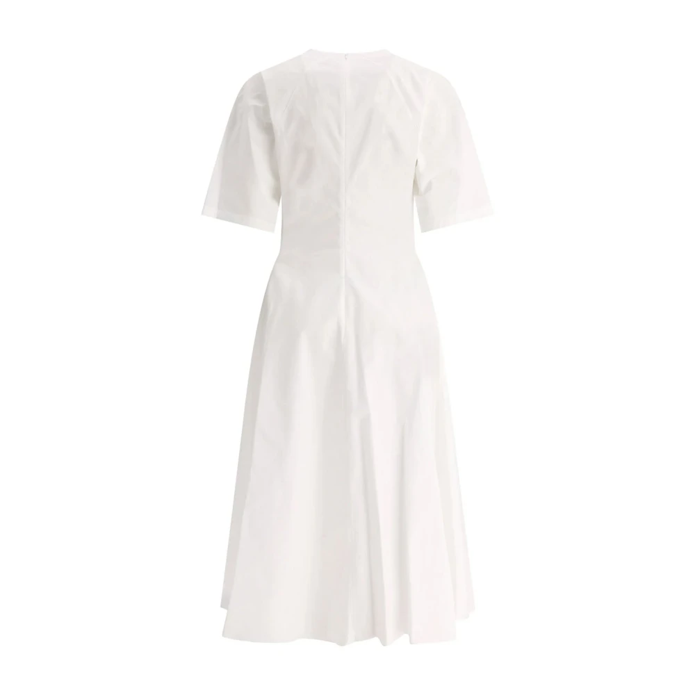 Alaïa Witte Katoenen Midi Jurk White Dames