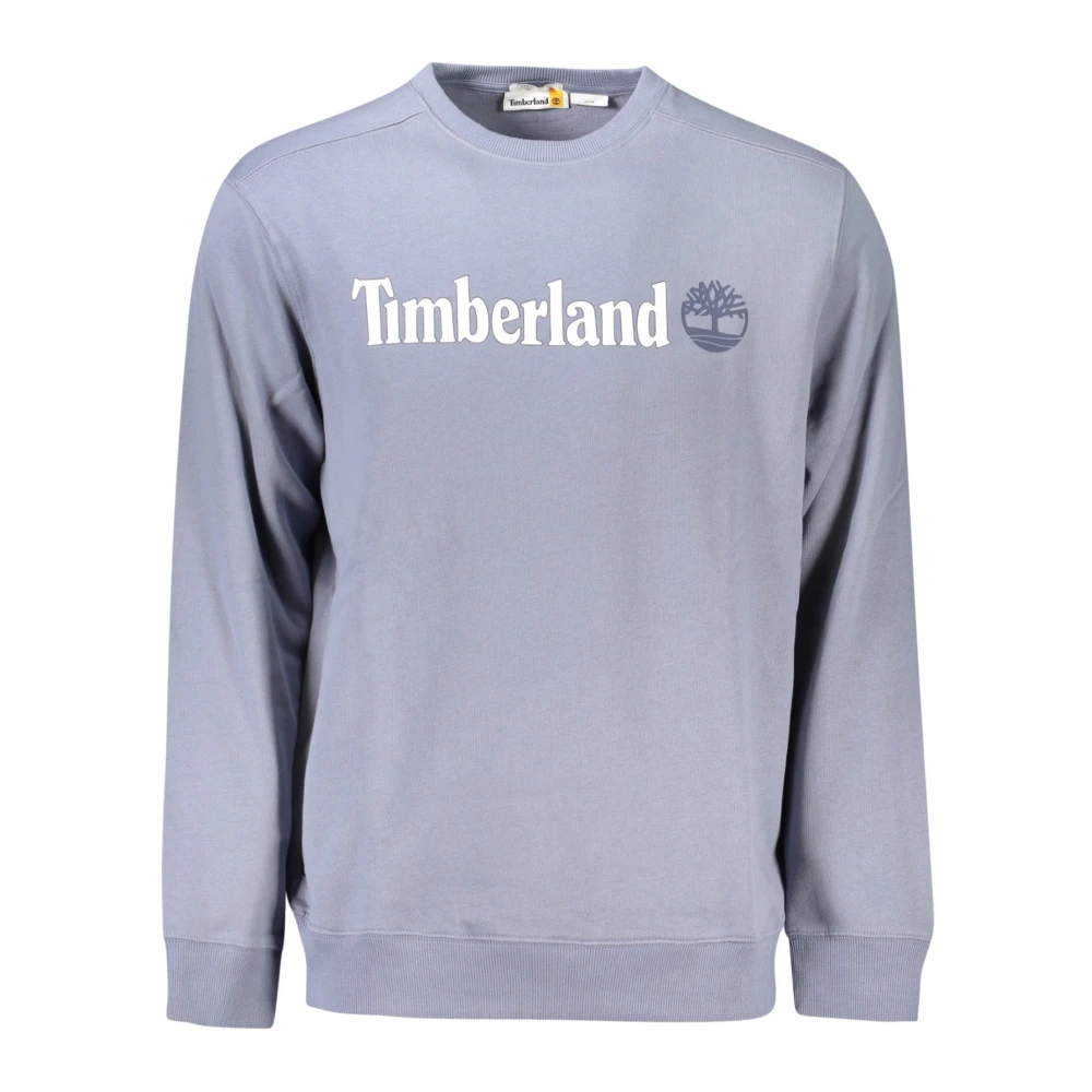 Timberland Blauwe Sweatshirt met Print en Lange Mouwen Blue Heren