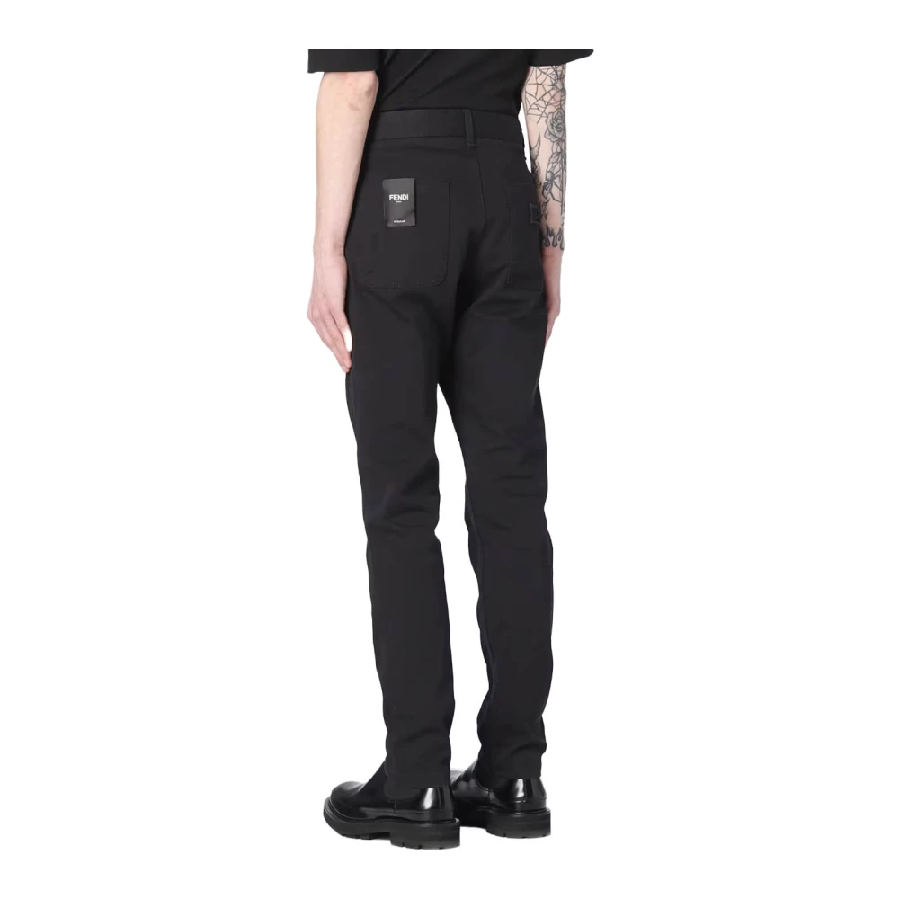 Fendi Cargo Logo Broek Black Heren