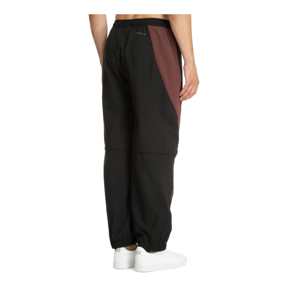 Emporio Armani EA7 Verstelbare Multikleur Sweatpants met Elastische Taille Black Heren