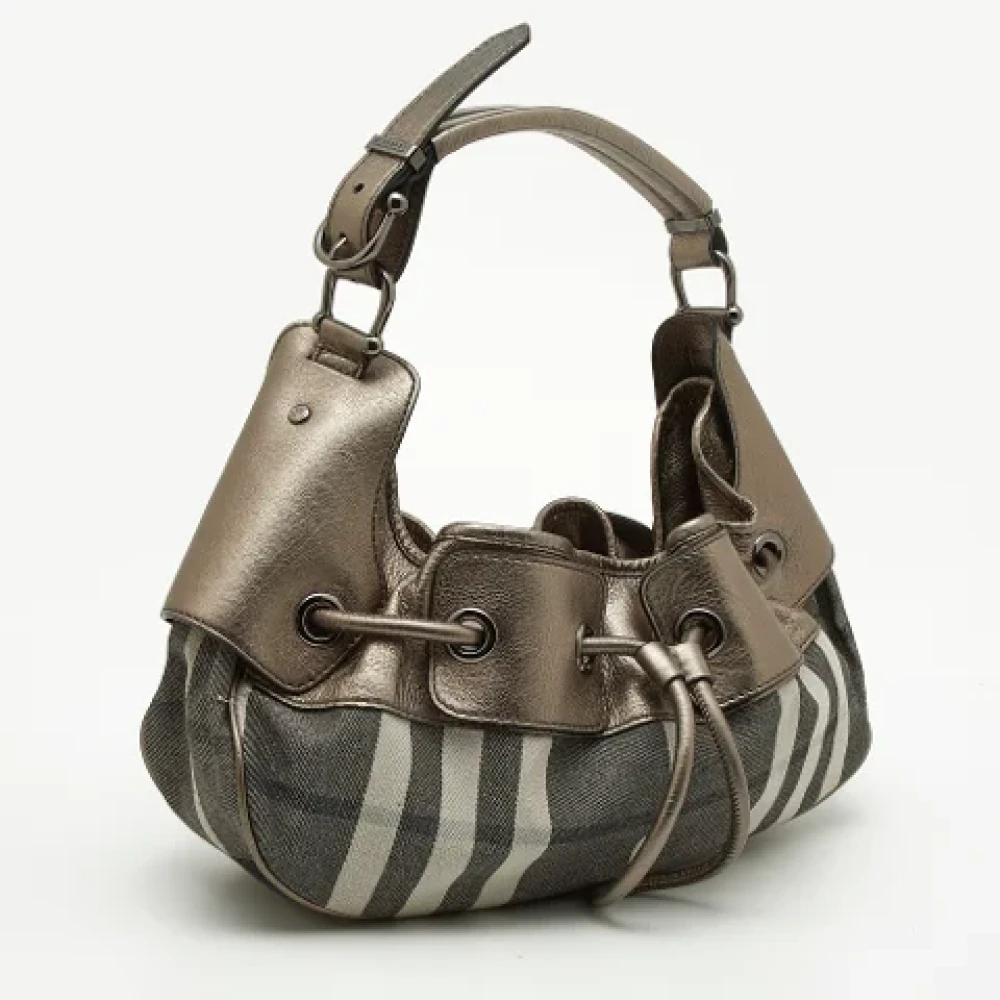 Burberry Vintage Pre-owned Fabric handbags Gray Dames