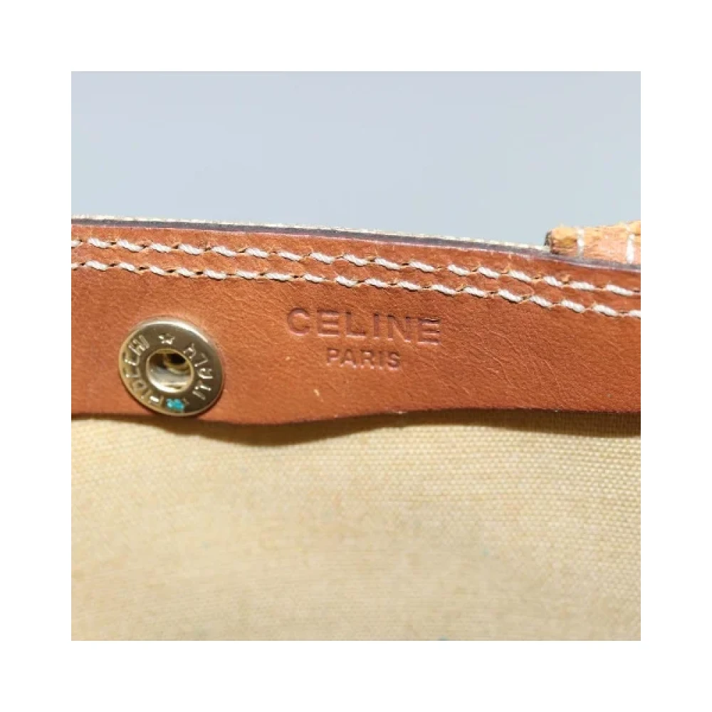 Celine Vintage Pre-owned Canvas handbags Beige Dames