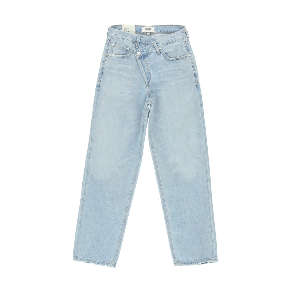 Agolde Criss Cross Trendy Jeans Blue, Dam