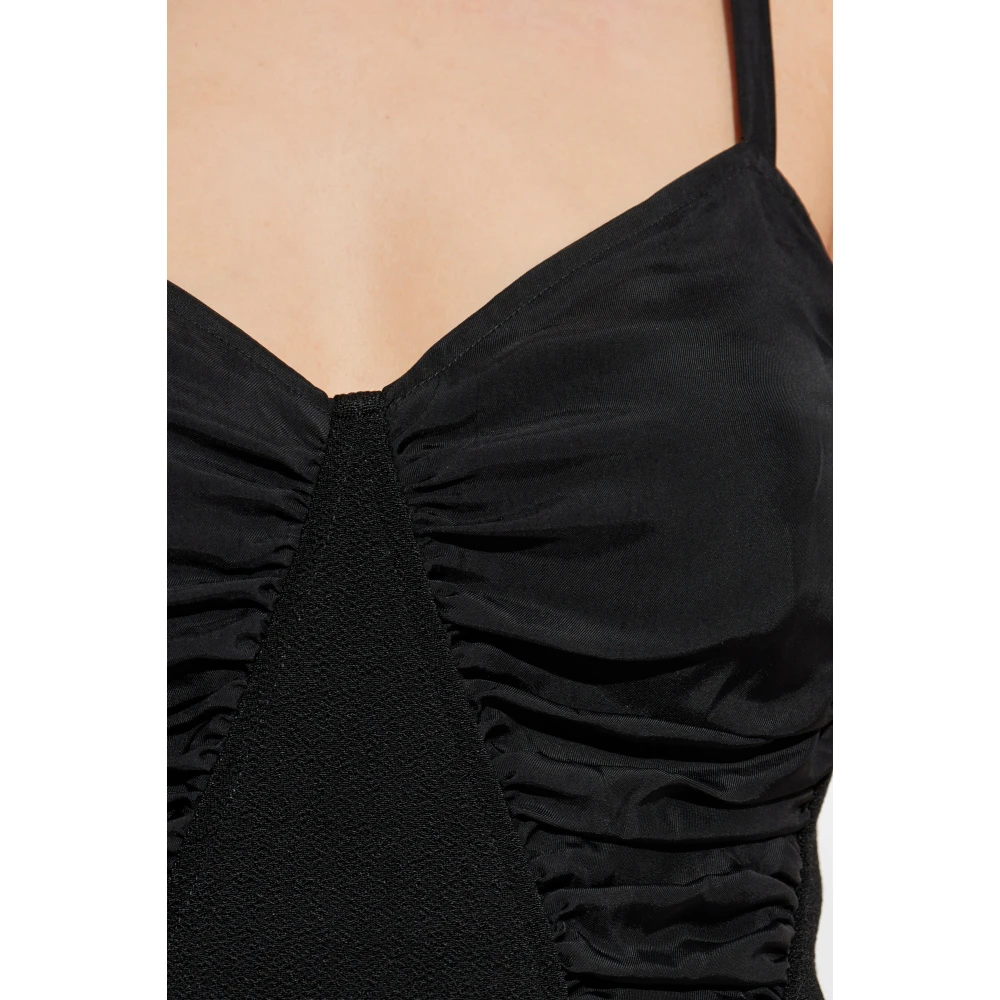 Jil Sander Mouwloze top Black Dames