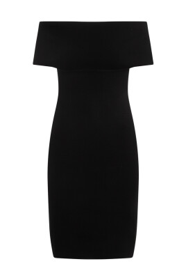 sort-off-shoulder-midi-kjole