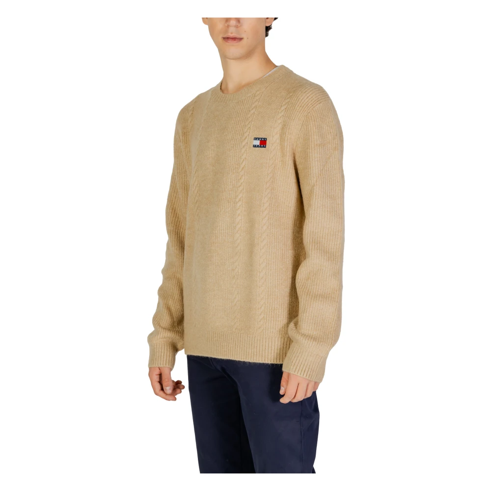 Tommy Jeans Kabeltrui Herfst Winter Collectie Yellow Heren