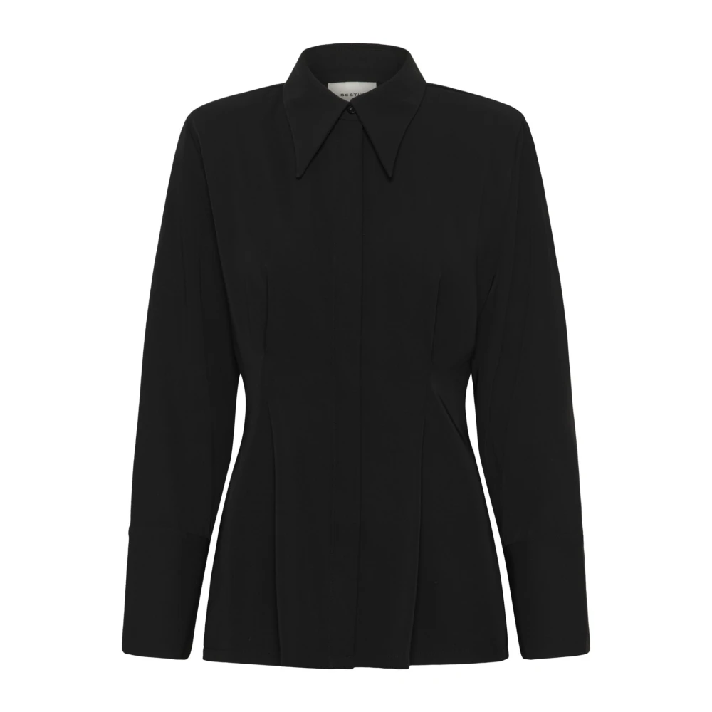 Gestuz Elegante Zwarte Overhemdblouse Gzmareen Black Dames