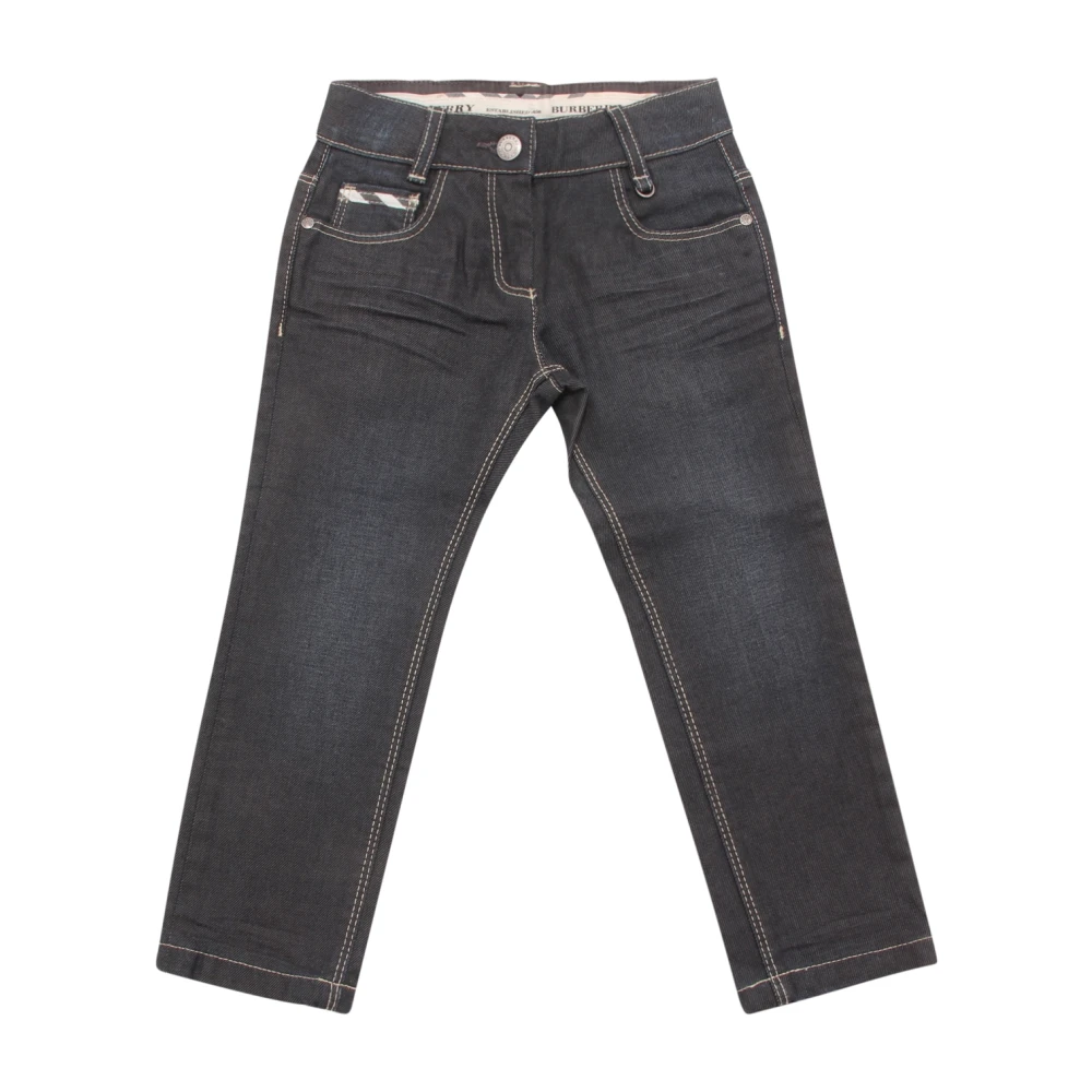 Burberry Girls Blue Jeans, 7 Y, Denim Trousers