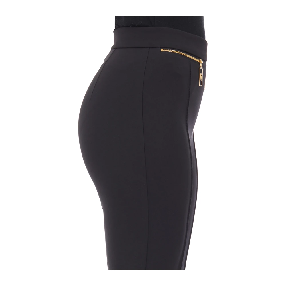 Elisabetta Franchi Rechte Ritsbroek Black Dames