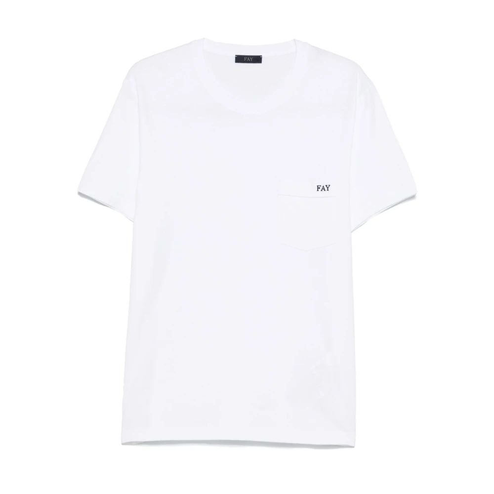 Fay Witte T-shirts en Polos White Heren