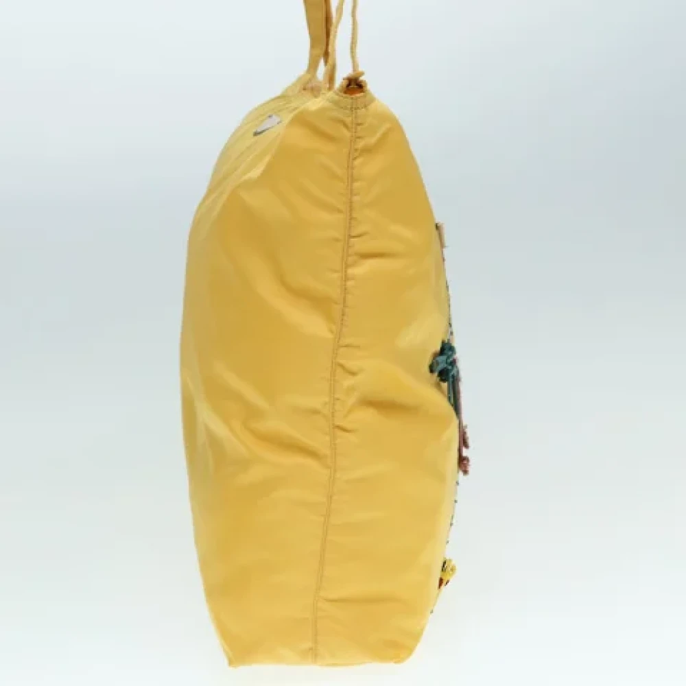 Prada Vintage Pre-owned Leather totes Yellow Dames