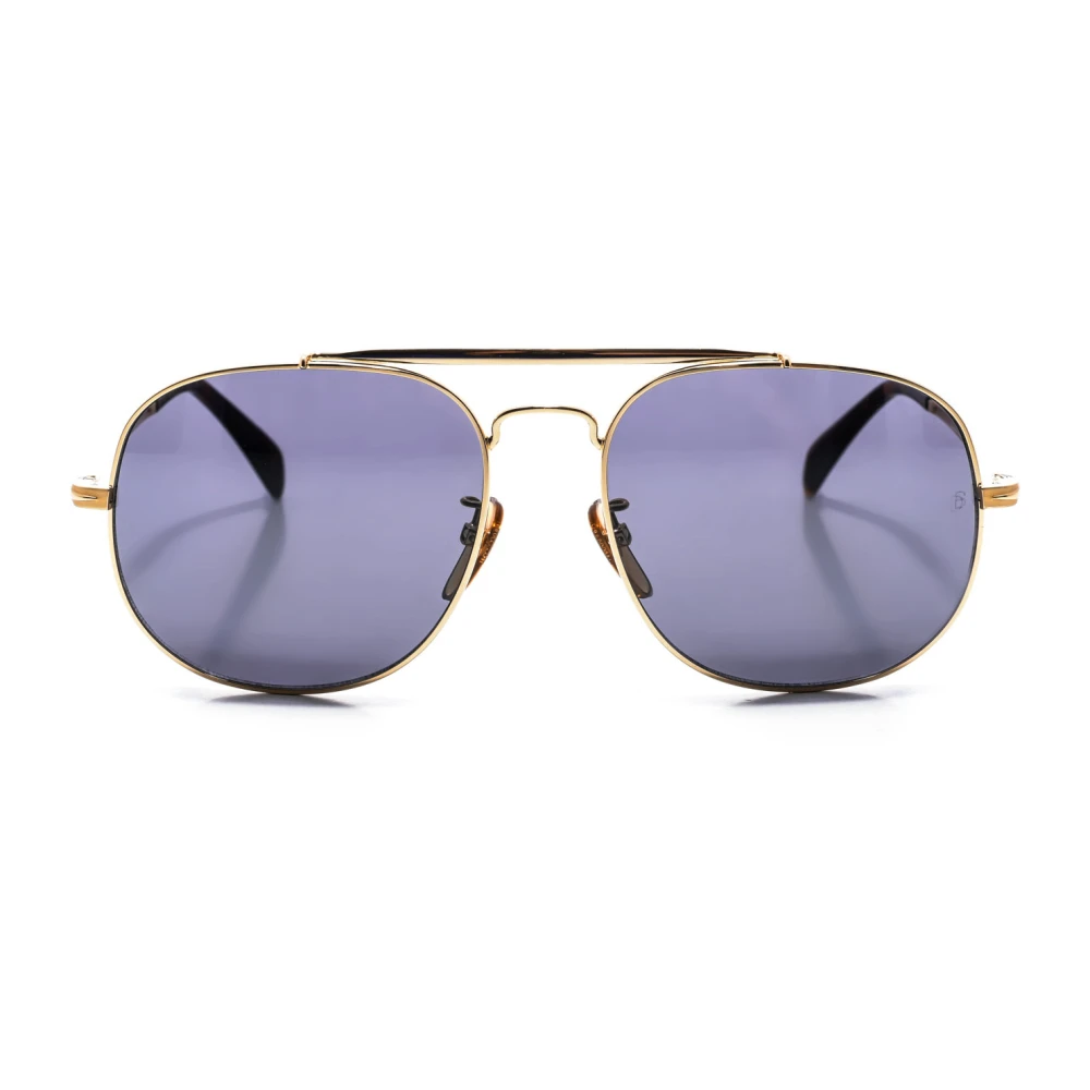 Eyewear By David Beckham Men's Yellow Square Metal Sunglasses