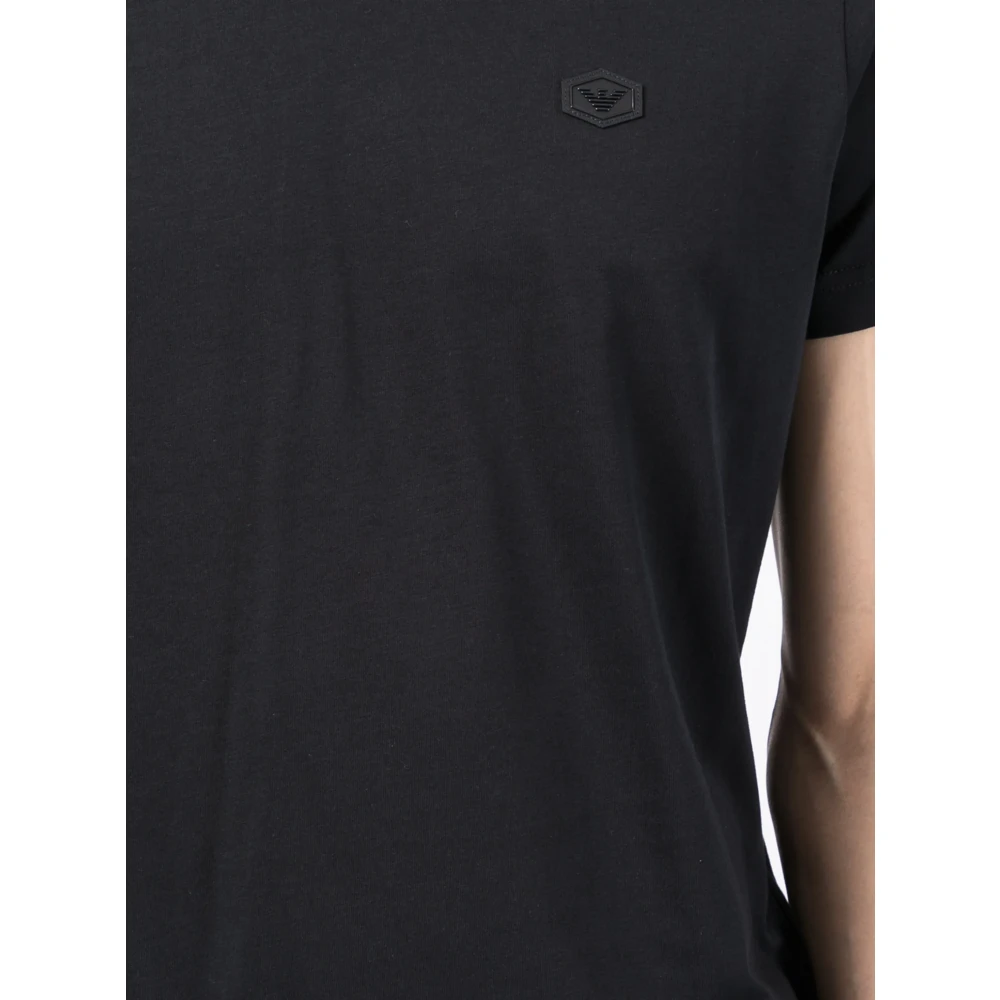 Emporio Armani Katoenen T-shirt met Designerscode Blue Heren
