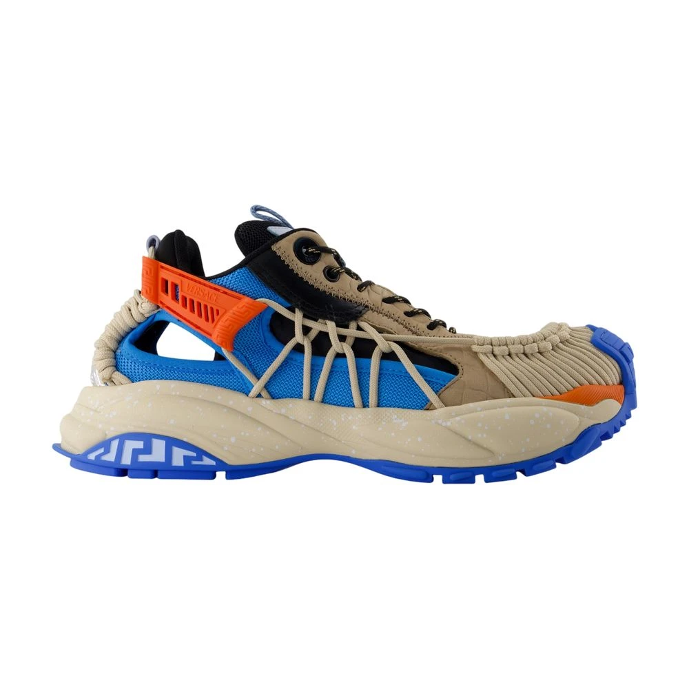Versace Leren Kokos Sneakers Heren Schoenen Veelkleurig Multicolor