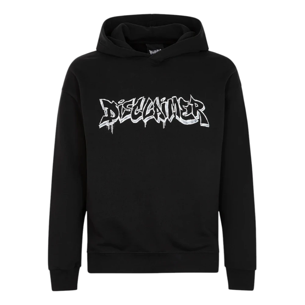 Disclaimer Zwarte hoodie met kenmerkende tekst Black Heren