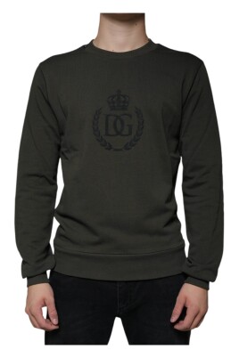 crown-print-army-green-pullover