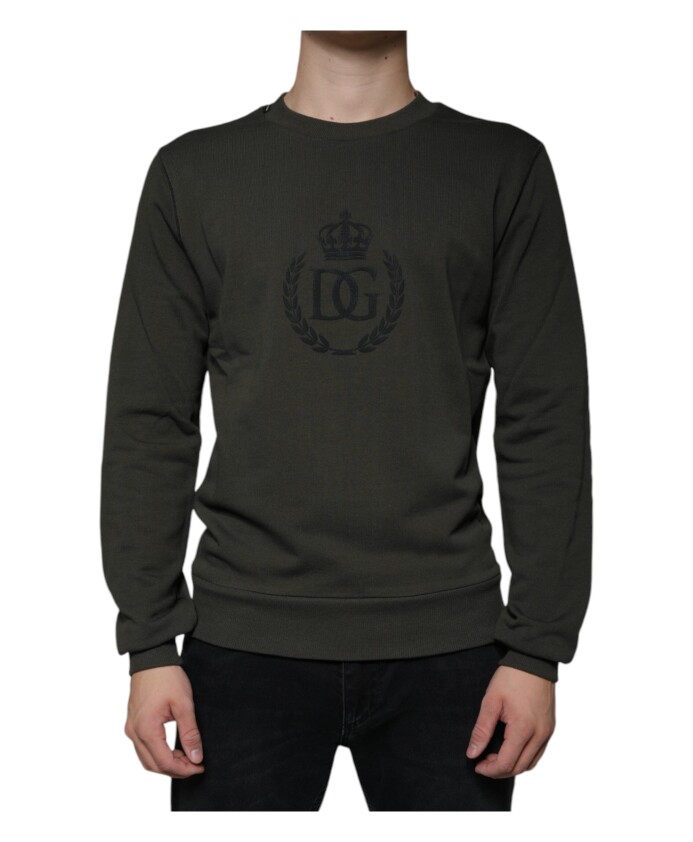 pull-a-imprime-couronne-vert-armee