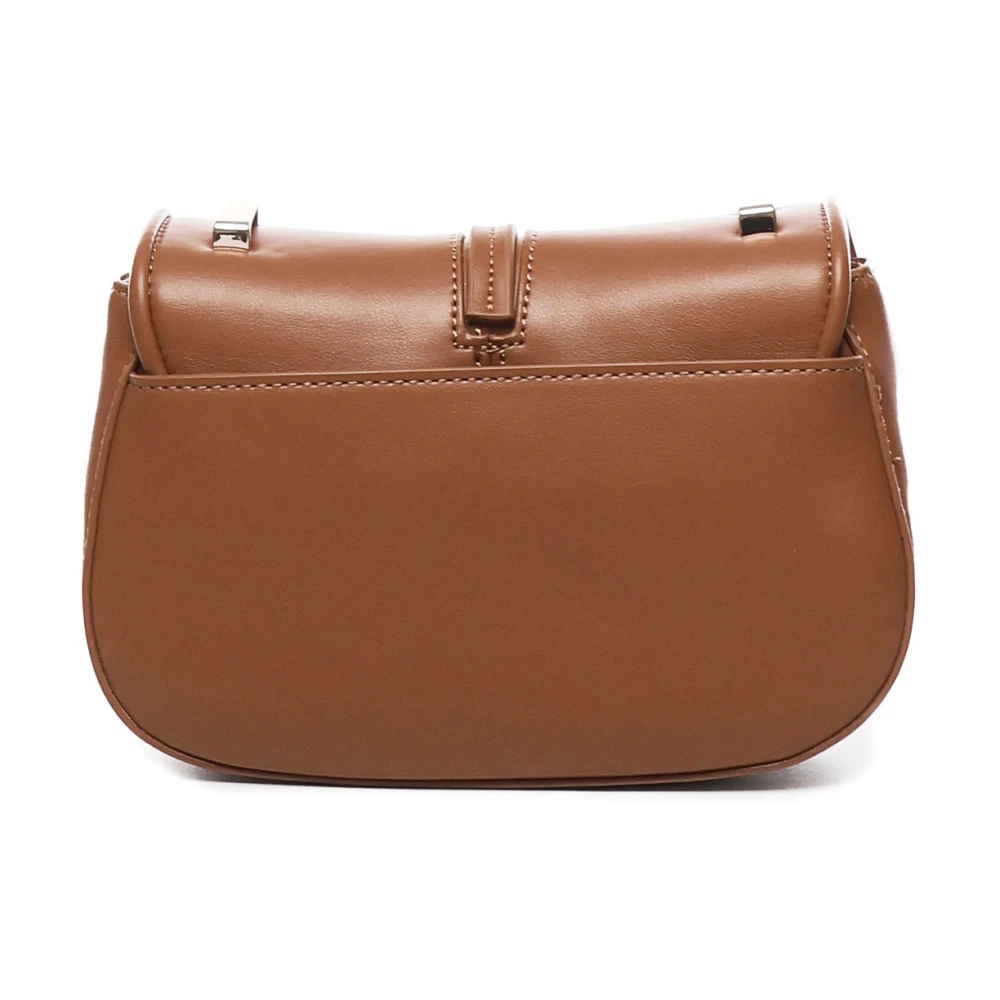 V73 Bruine Eco Leren Schoudertas Brown Dames