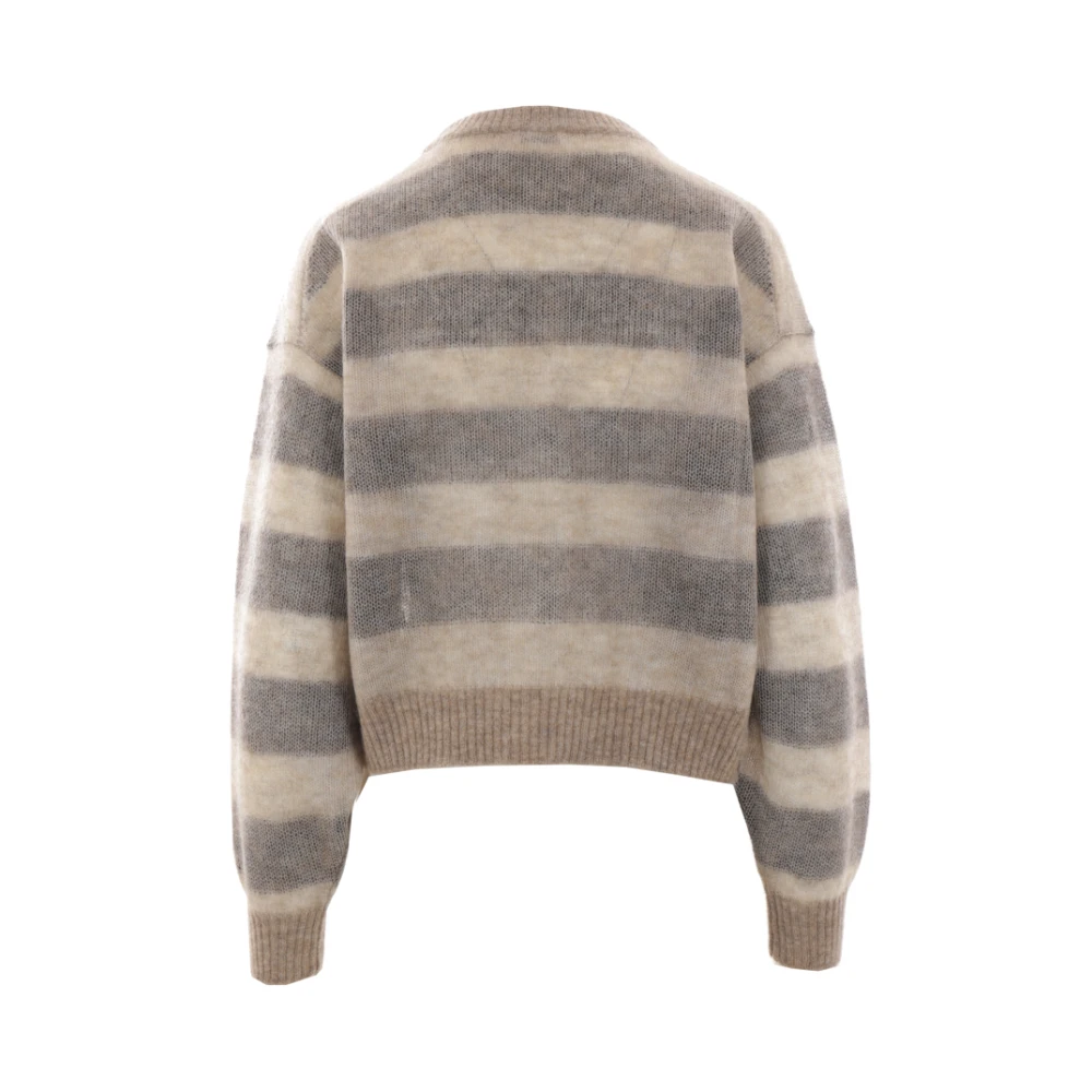 BRUNELLO CUCINELLI Gestreepte Mohair Trui Multicolor Dames