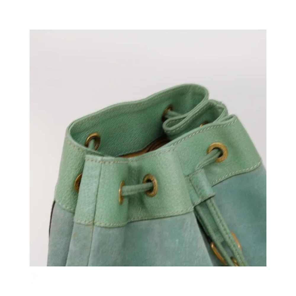 Gucci Vintage Pre-owned Suede backpacks Blue Dames