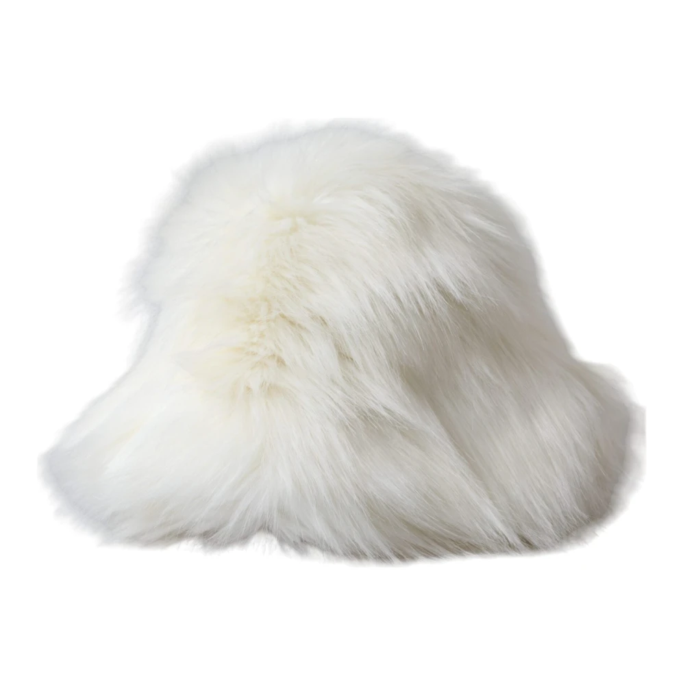 Dolce & Gabbana Witte Acryl Bont Dames Emmer Hoed White Dames
