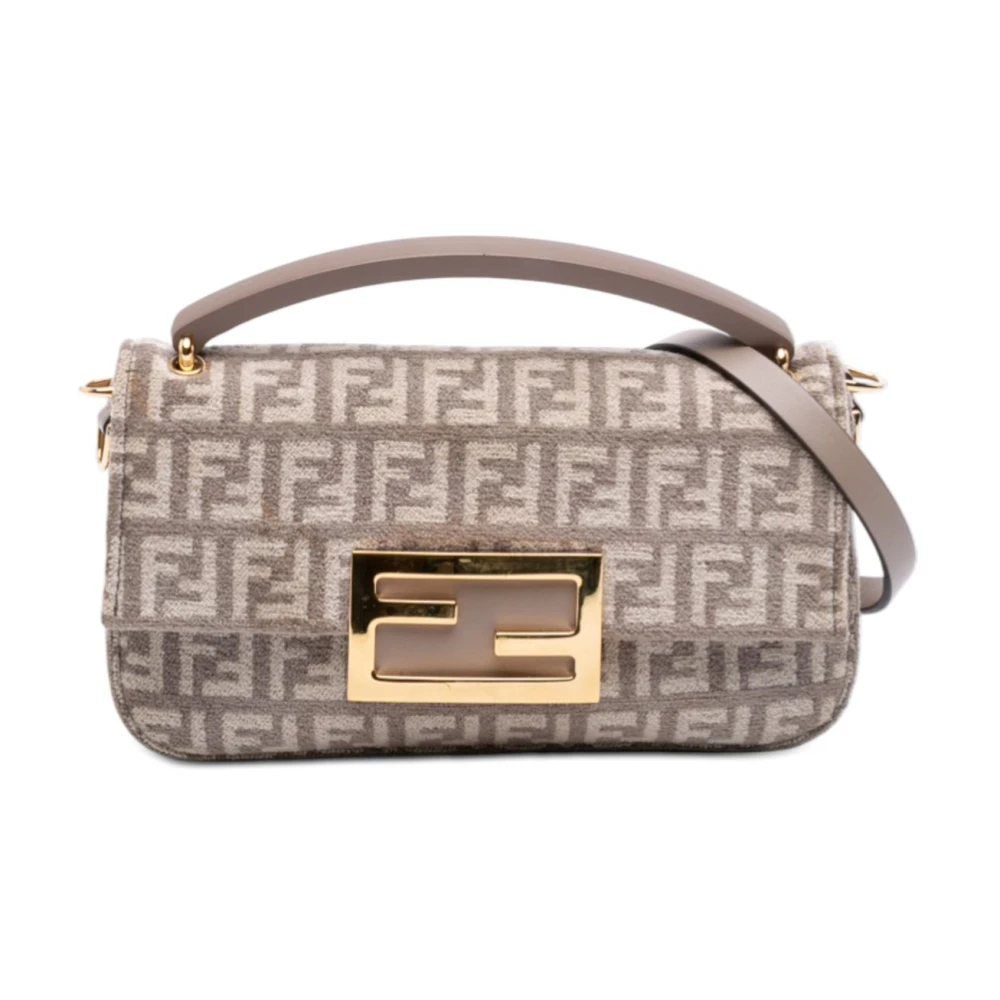 Fendi Vintage Women's Brown Pre-Owned Ff Monogram Satchel Bag